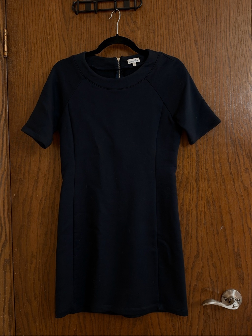 Steven Alan Black Short Sleeve Sheath Dress